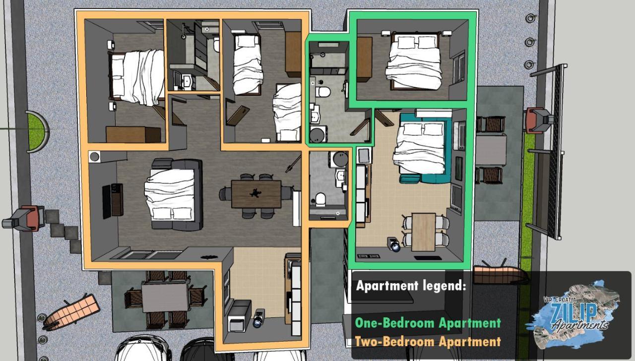 Zilip Apartments Vir Esterno foto